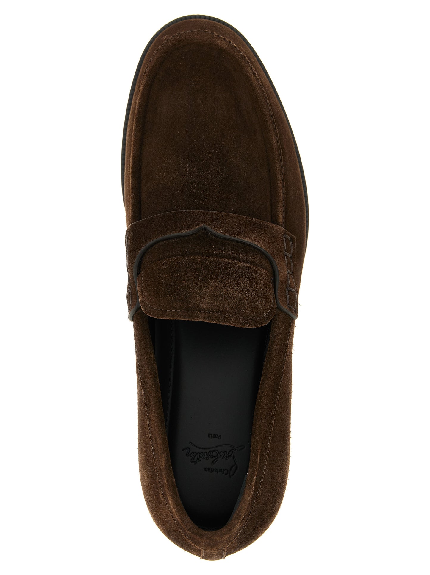 Christian Louboutin Cavarin Brown Calfskin Loafers