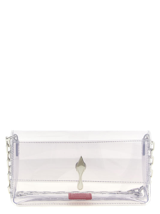 Cartera Clutch Christian Louboutin Bettina Mini Plateada En Pvc
