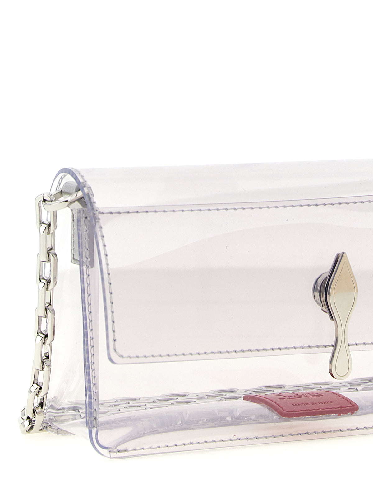 Pochette Christian Louboutin Bettina Mini Argentée En PVC