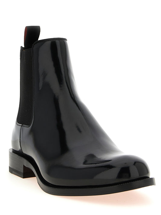 Christian Louboutin Botas Chelsea De Piel De Becerro Negra