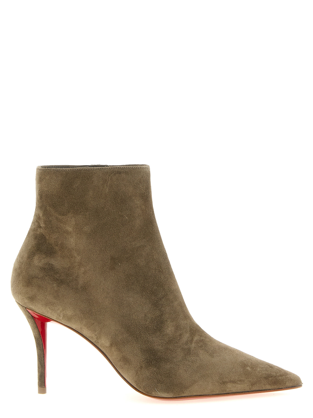 Bottines Christian Louboutin beige en cuir de veau