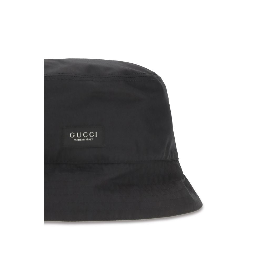 Gucci Gorra Bucket De Algodón Negra - Silueta Suave Y Elegante