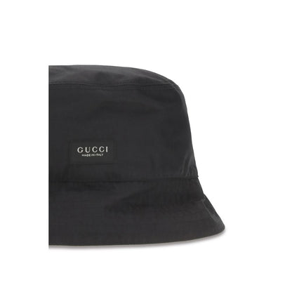 Gucci Gorra Bucket De Algodón Negra - Silueta Suave Y Elegante