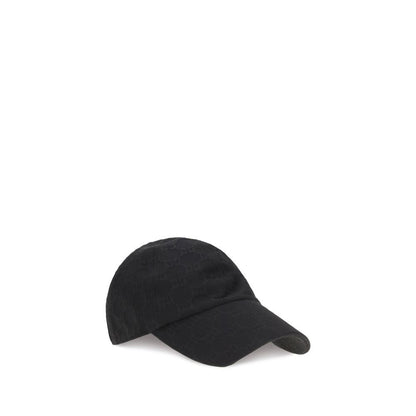 Gorra De Béisbol De Algodón Negra Gucci Diseño Clásico