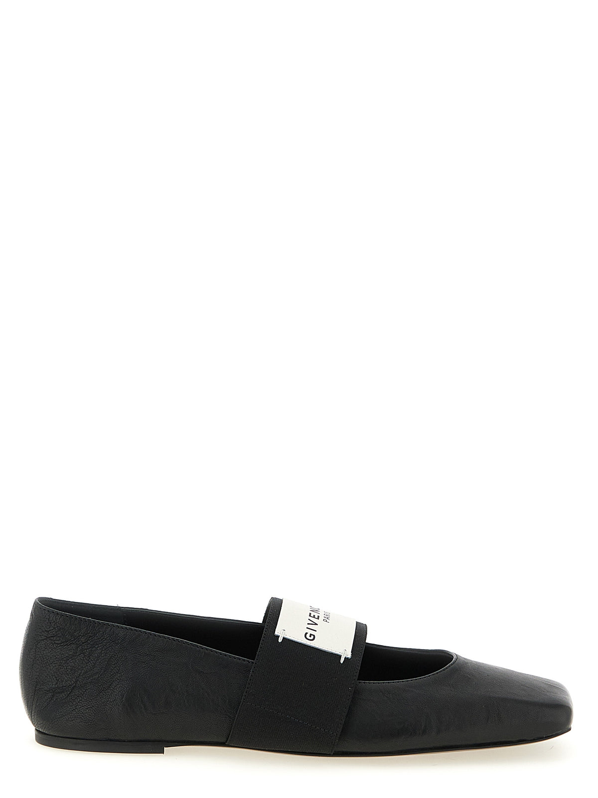 Givenchy Black Lambskin Sliced Square Collection Ballet Flats