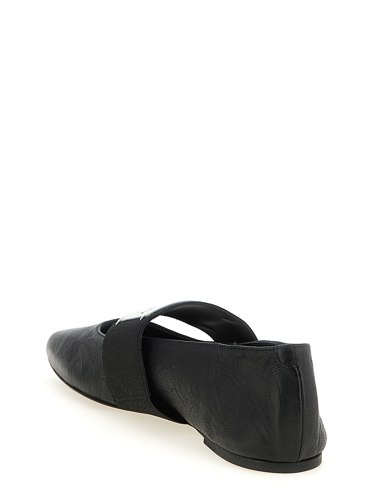 Givenchy Black Lambskin Sliced Square Collection Ballet Flats