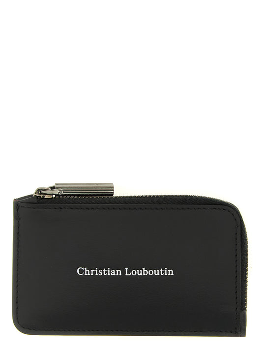 Christian Louboutin Tarjetero De Piel De Ternera Negra