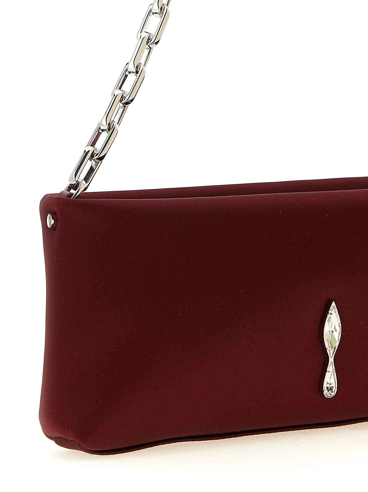 Christian Louboutin Burgundy Elastane Handbag