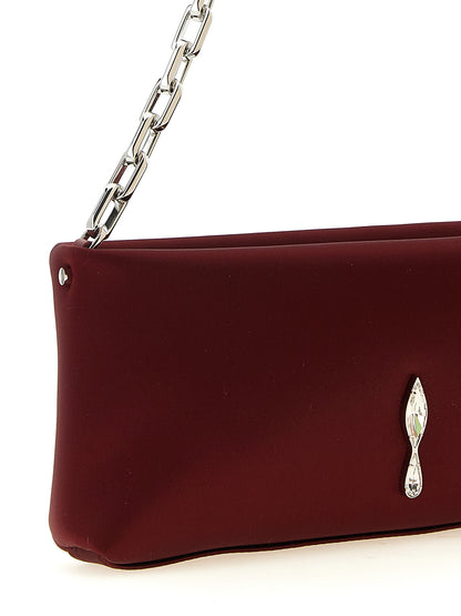 Christian Louboutin Burgundy Elastane Handbag