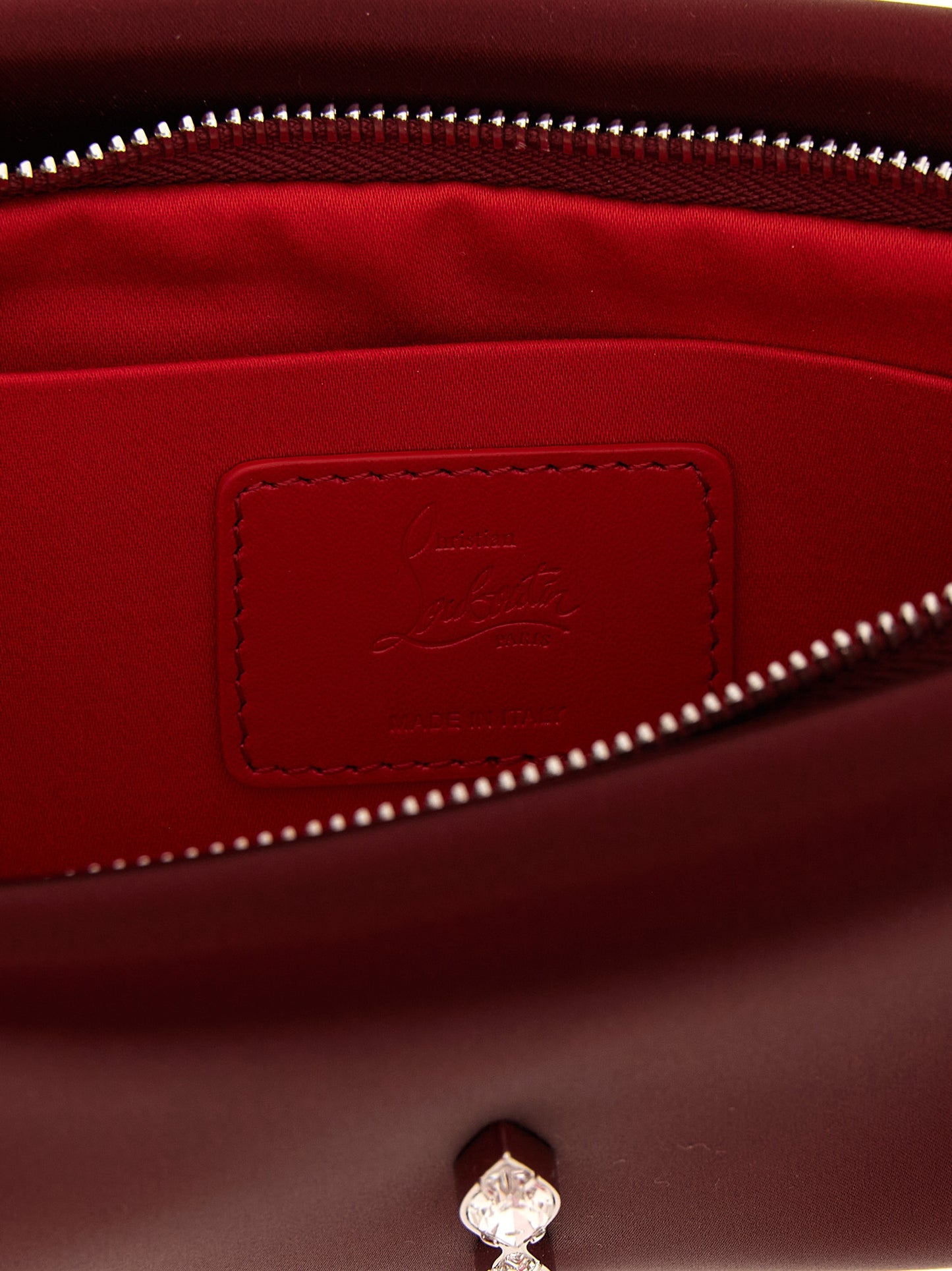 Christian Louboutin Burgundy Elastane Handbag