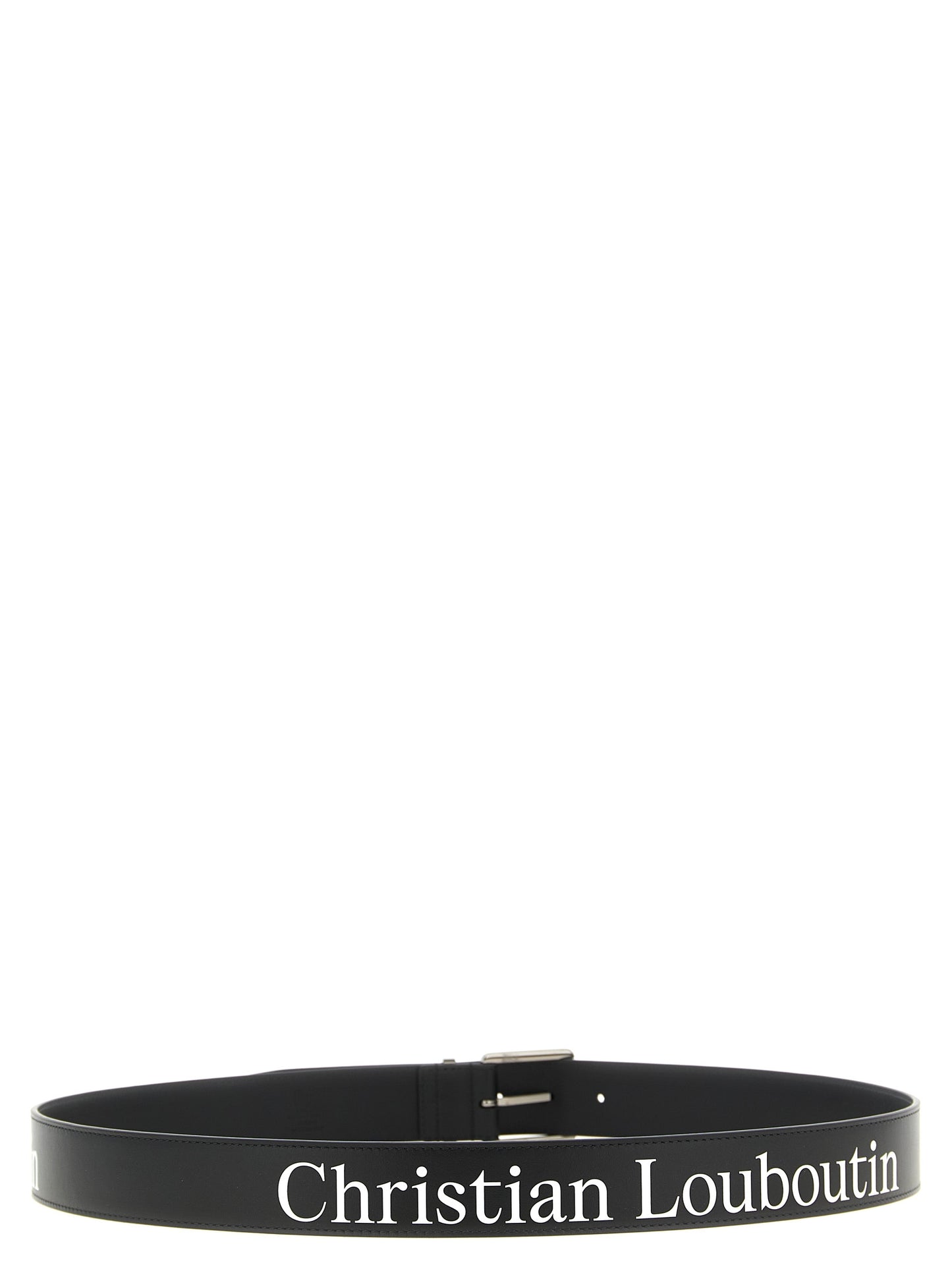 Christian Louboutin Cinturón De Becerro Negro Regular Belt