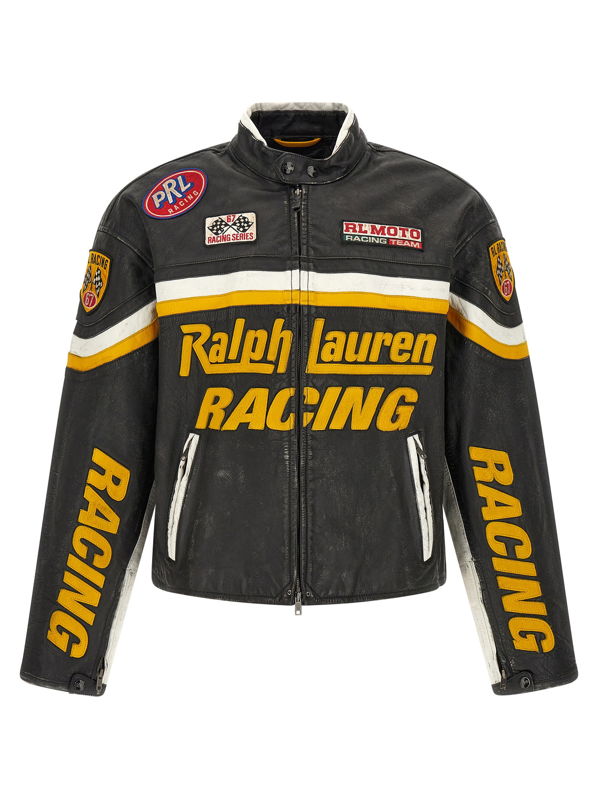 Polo Ralph Lauren Classic Design Black Leather Jacket