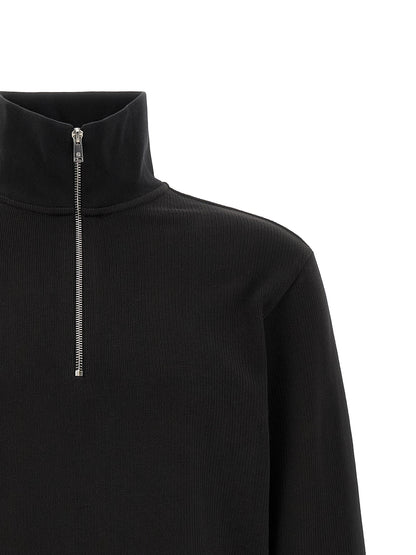 Hugo Boss Black Cotton Half-Zip Sweatshirt