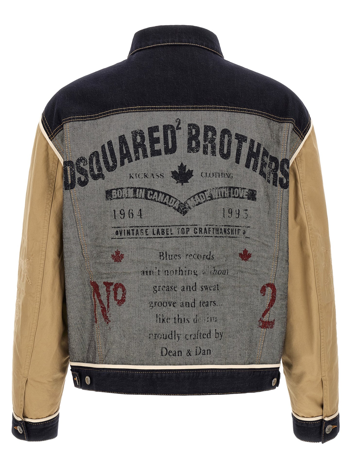 Veste en coton et denim beige italienne Dsquared²