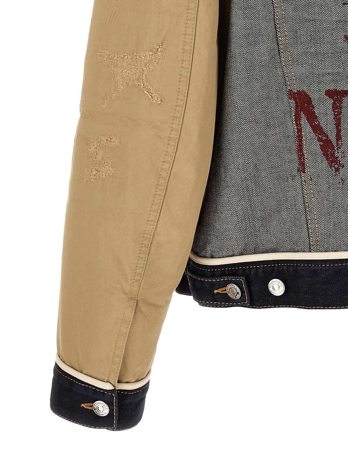 Veste en coton et denim beige italienne Dsquared²