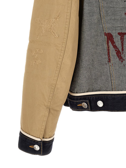 Veste en coton et denim beige italienne Dsquared²