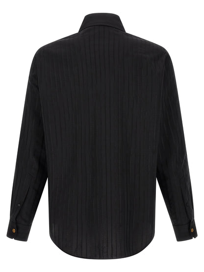 Versace Black Cotton Blouse - Contemporary and Elegant Design-