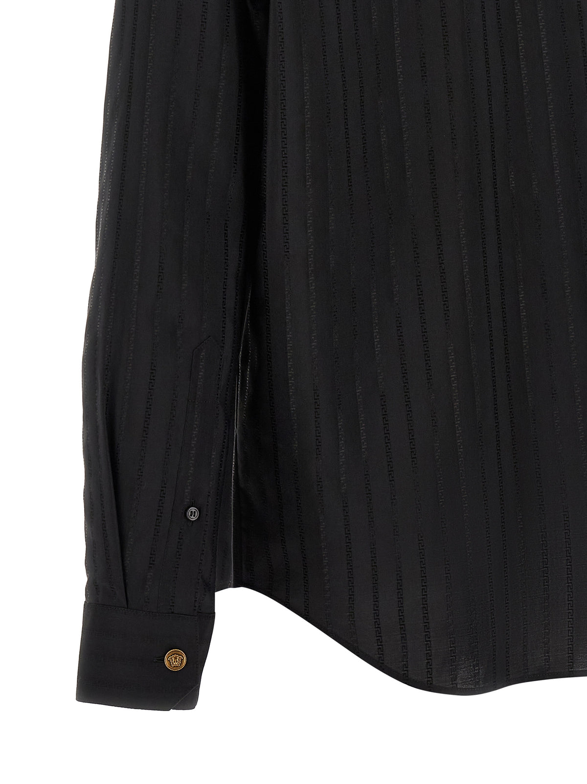 Versace Black Cotton Blouse - Contemporary and Elegant Design-