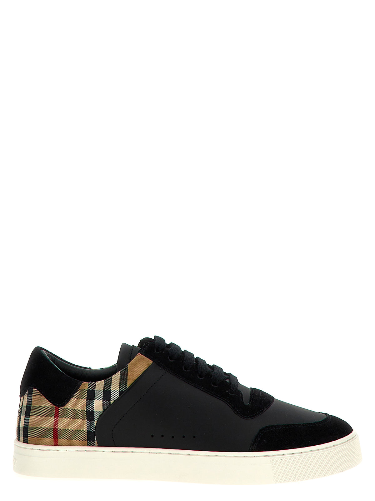 Baskets basses Burberry noires en cuir de veau
