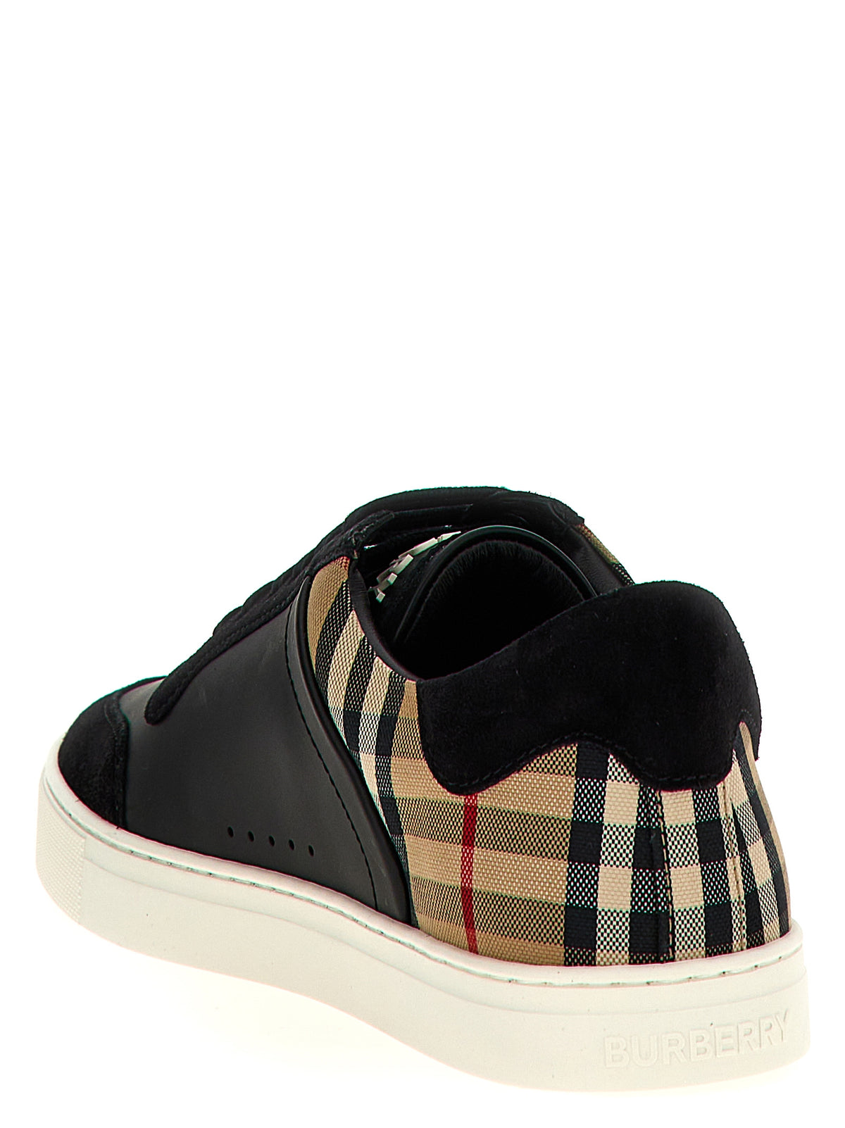 Baskets basses Burberry noires en cuir de veau