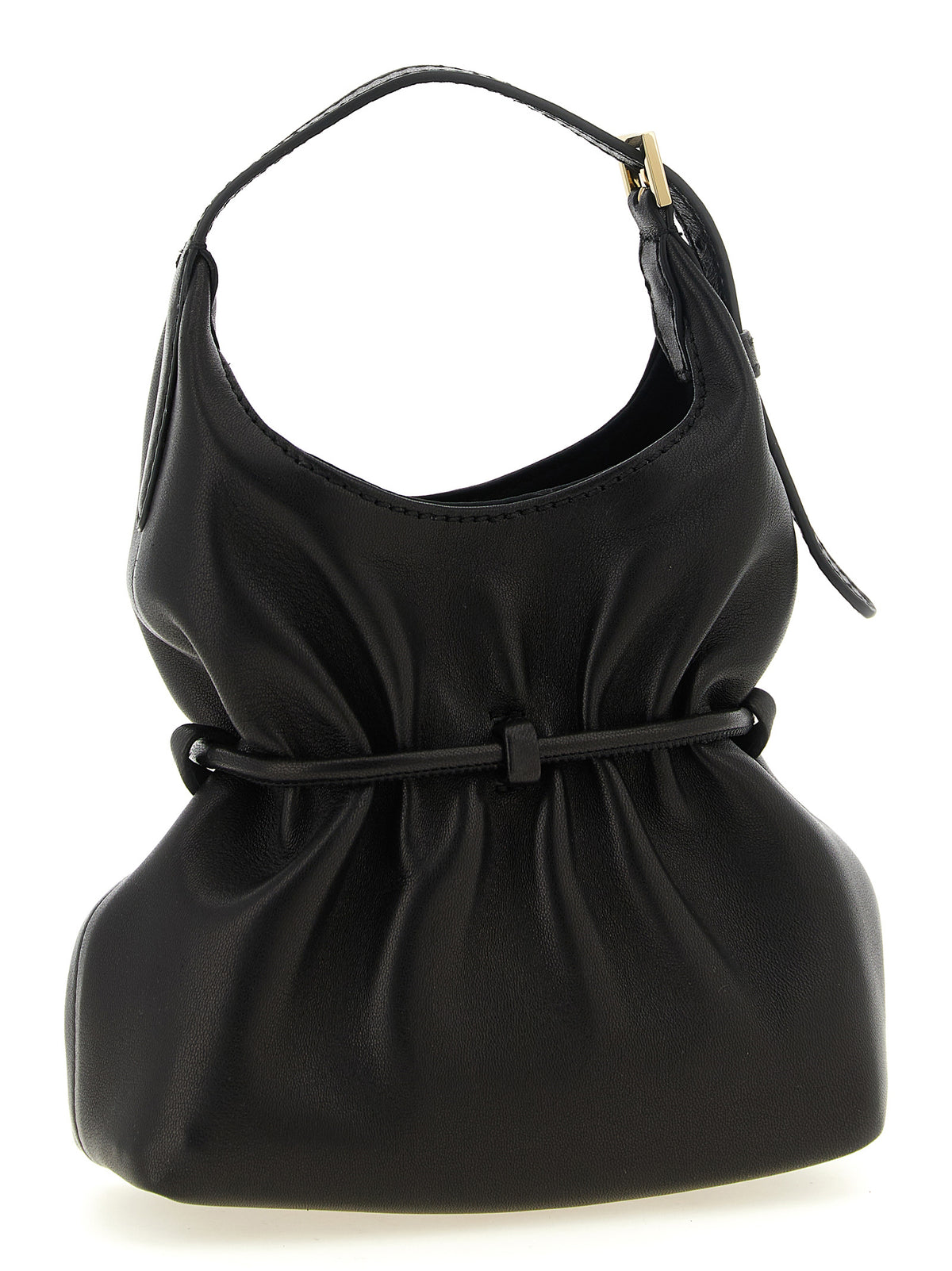 Bolso De Mano Balmain En Piel De Cordero Negro