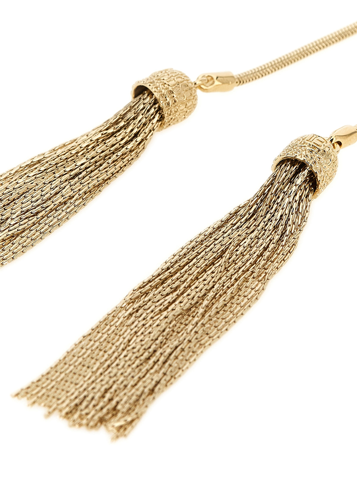 Balmain Golden Brass Necklace With Metallic Finish