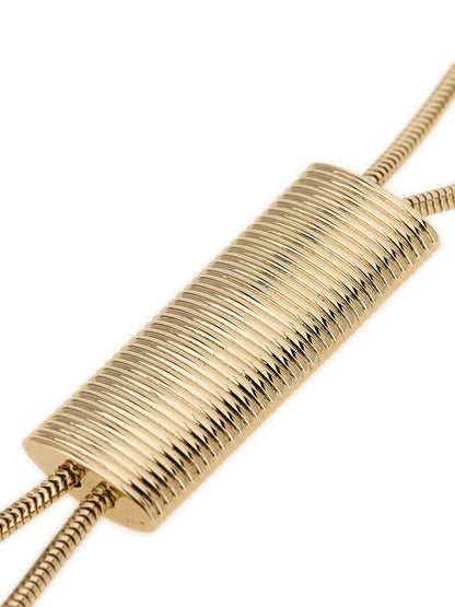 Balmain Golden Brass Necklace With Metallic Finish