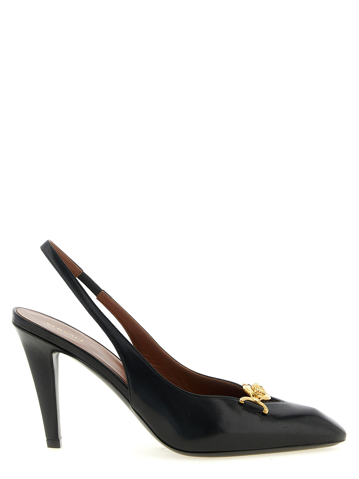 Versace Black Lambskin High Heel Pumps