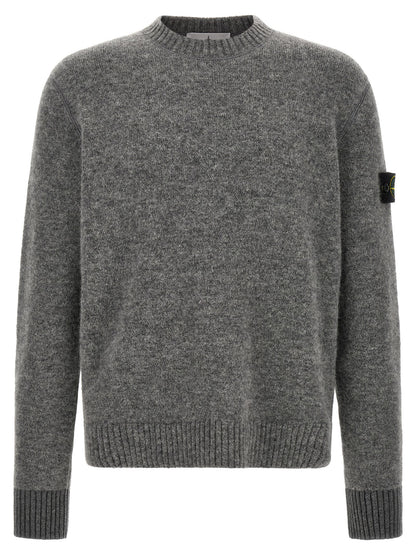 Stone Island Grey Wool Cardigan Timeless Piece