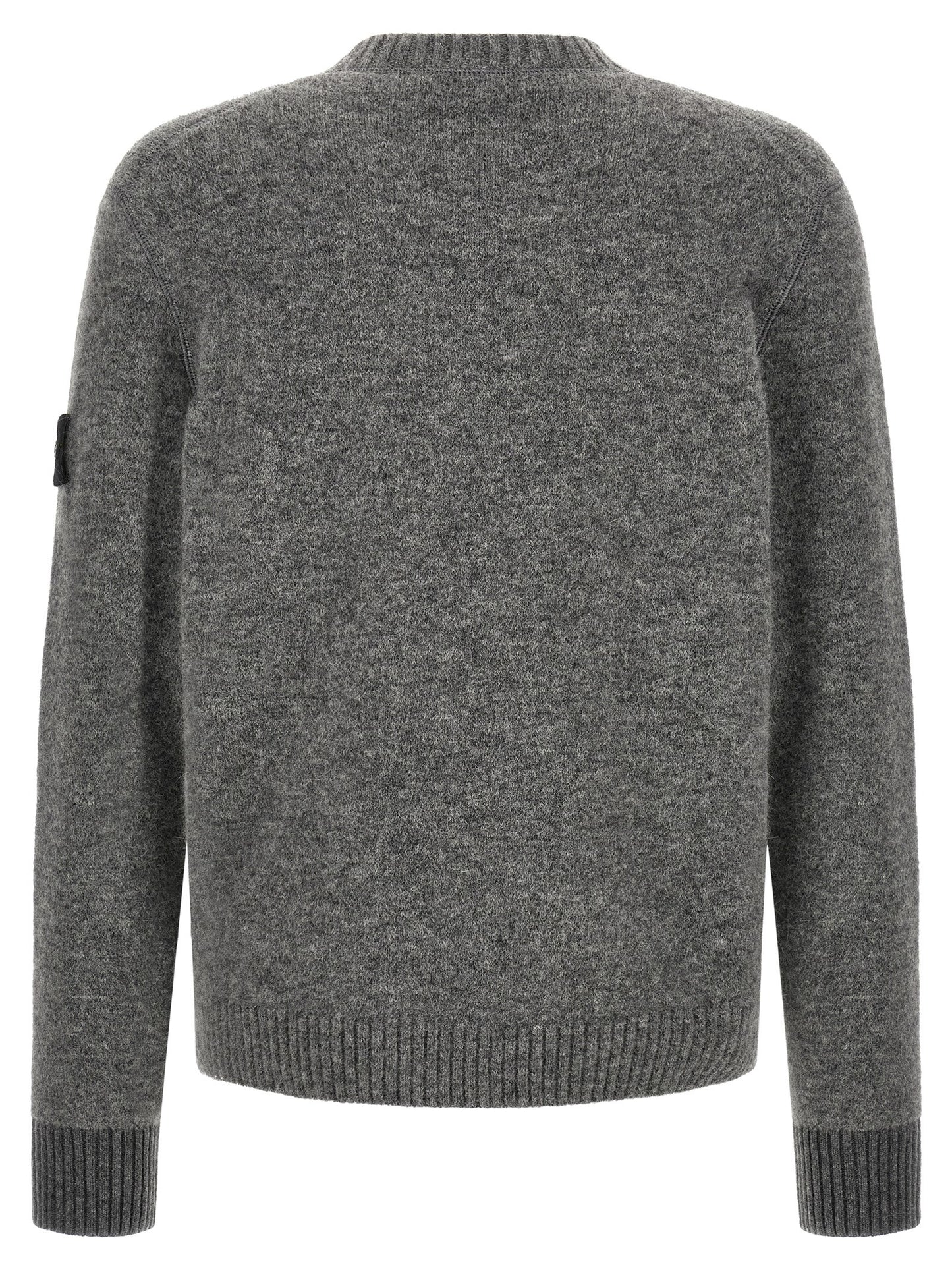 Stone Island Grey Wool Cardigan Timeless Piece