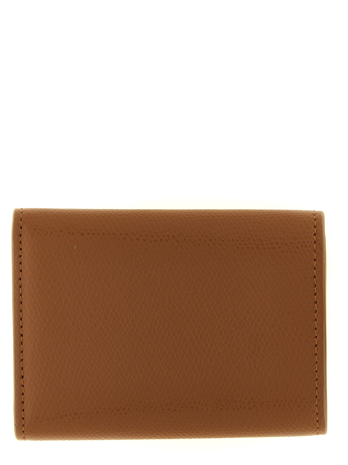 Fendi Porte-Cartes Compact En Cuir De Veau Marron