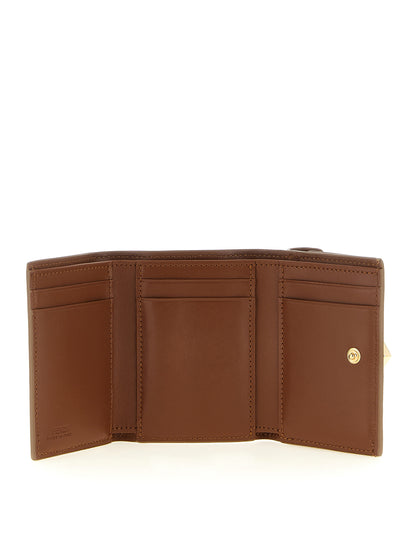 Fendi Porte-Cartes Compact En Cuir De Veau Marron
