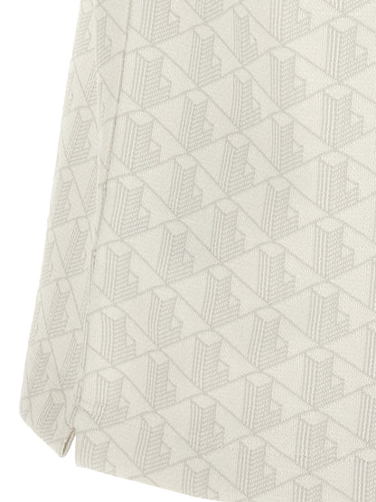 Lacoste Camiseta Polo Blanca En Poliéster Con Diseño Jacquard