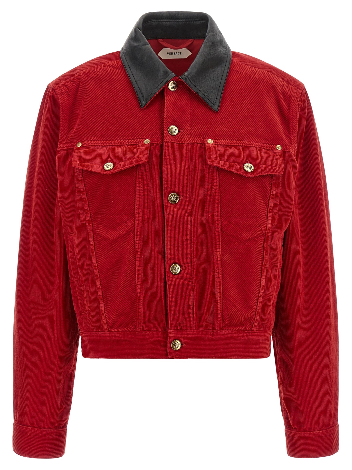 Chaqueta Versace De Algodón Y Largo Completo En Rojo