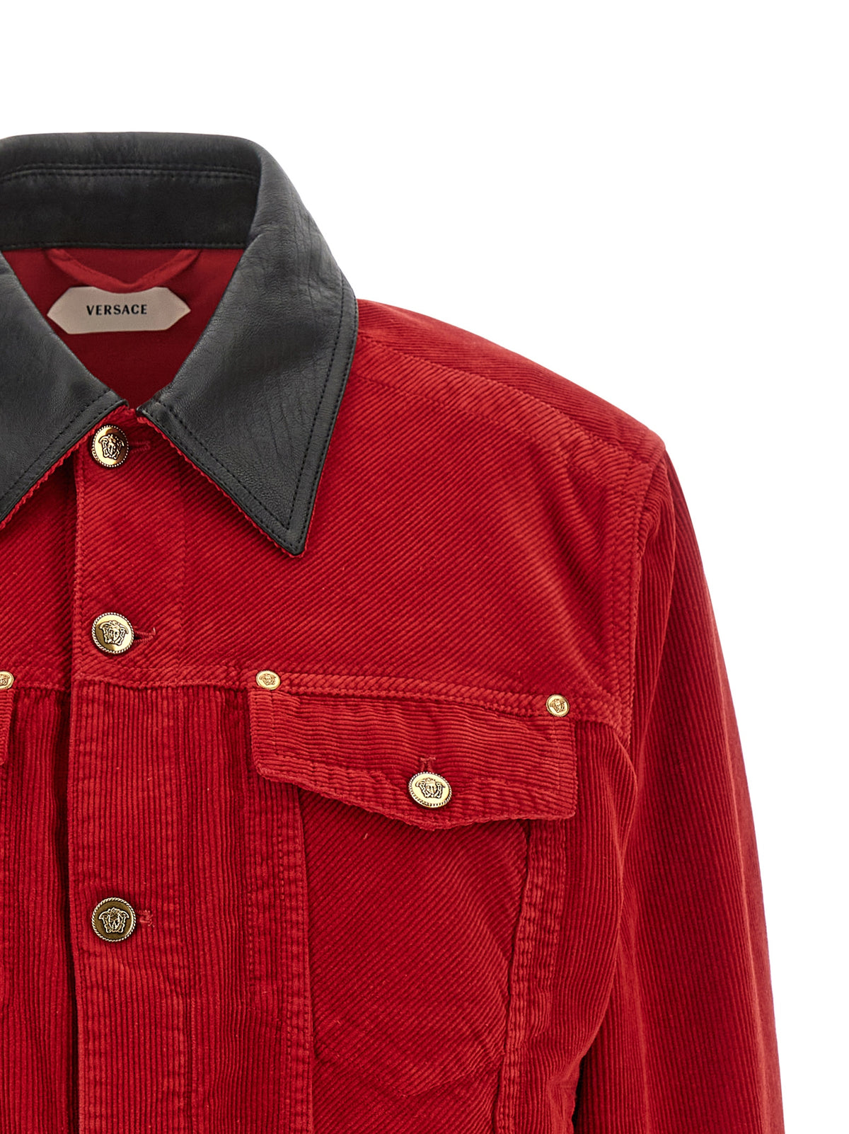 Chaqueta Versace De Algodón Y Largo Completo En Rojo