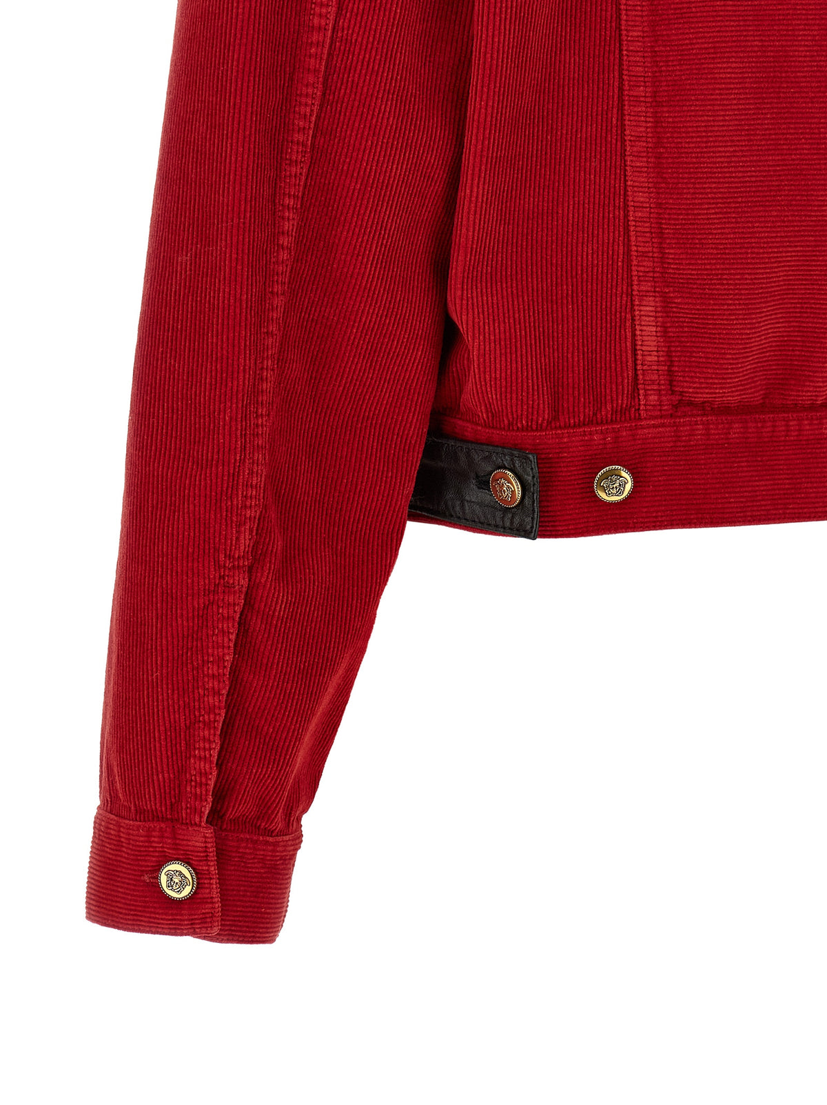 Chaqueta Versace De Algodón Y Largo Completo En Rojo