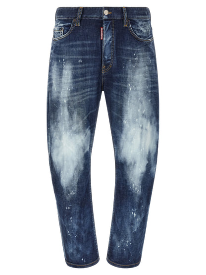 Dsquared² Blue Bro Model Slim Fit Cotton Jeans