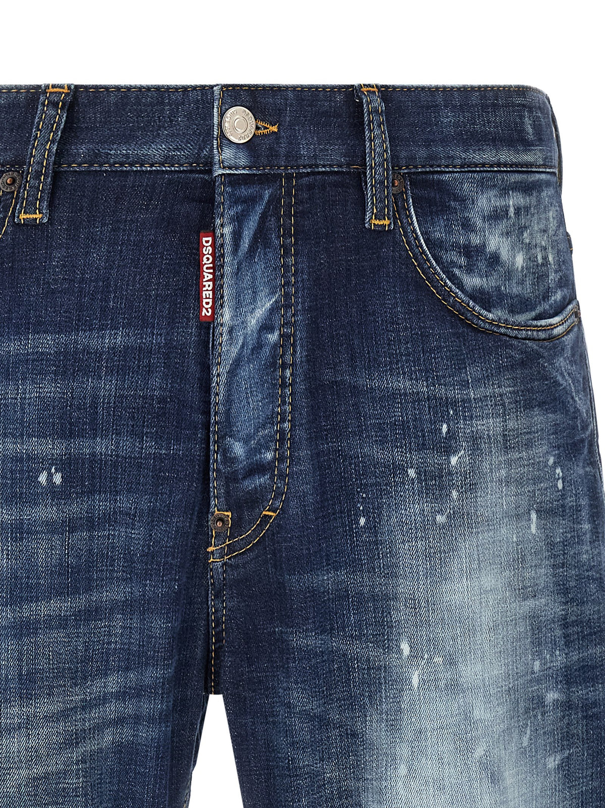 Dsquared² Blue Bro Model Slim Fit Cotton Jeans