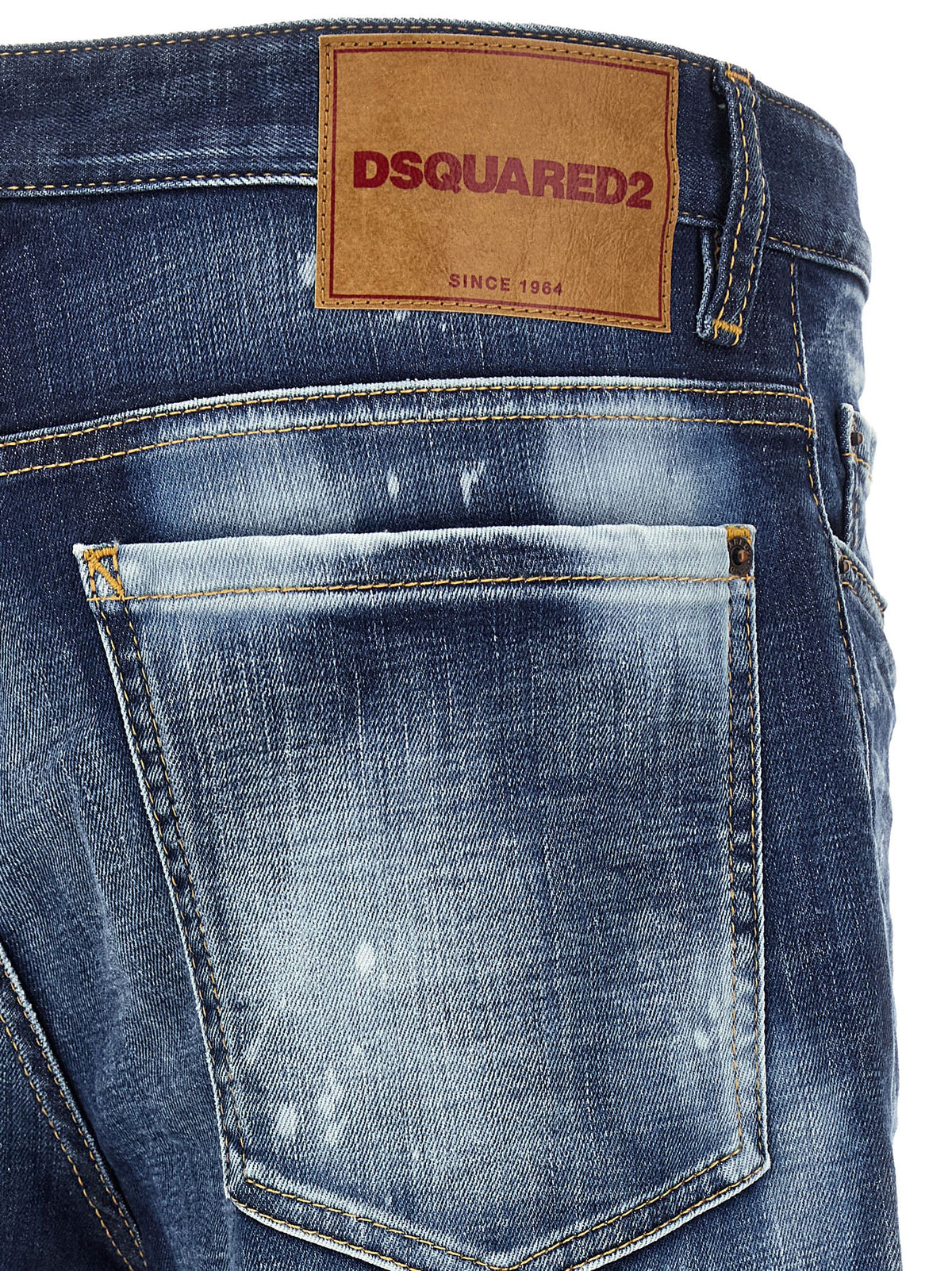 Dsquared² Blue Bro Model Slim Fit Cotton Jeans