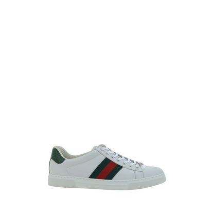 Baskets basses en cuir de veau blanc Bos Taurus Gucci