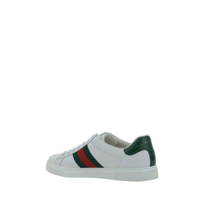 Baskets basses en cuir de veau blanc Bos Taurus Gucci