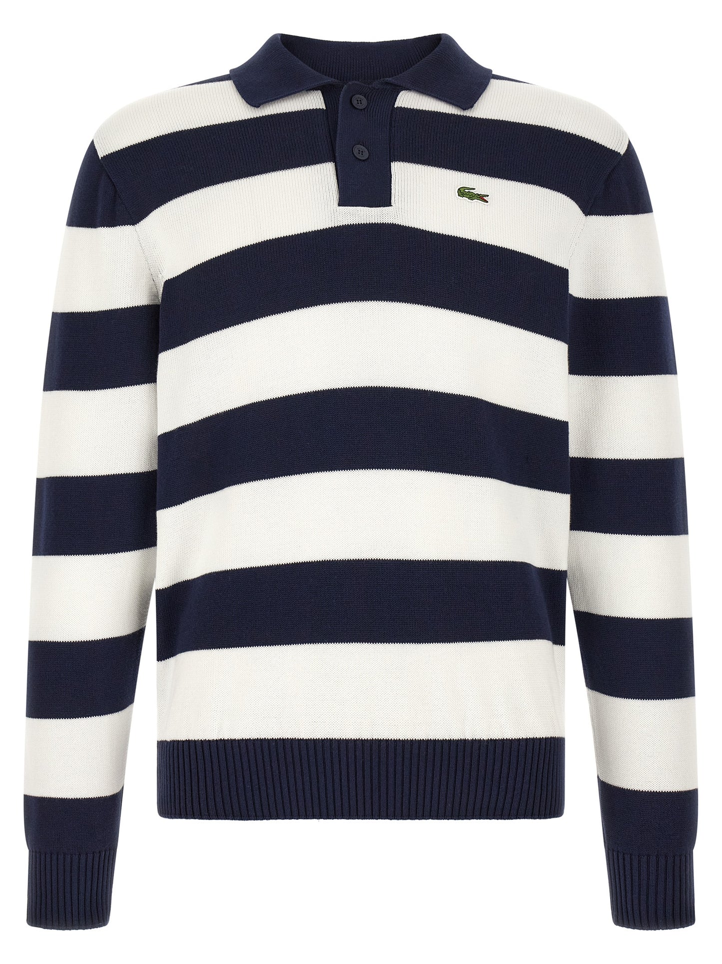 Lacoste Classic Structured Design White Cotton Cardigan