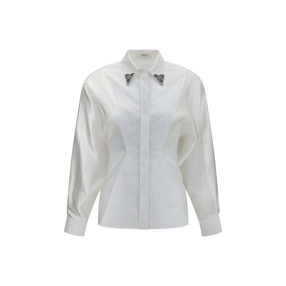 Chemise Habillée en Coton Blanc Modèle Versace