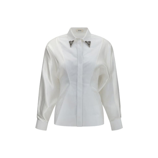 Camisa De Vestir De Algodón Blanco Modelo Versace
