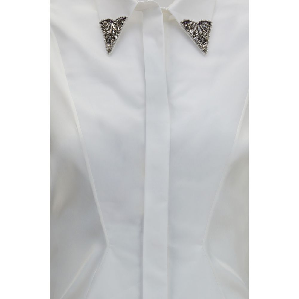 Chemise Habillée en Coton Blanc Modèle Versace