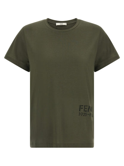 Camiseta Fendi De Algotn Bicolcx Con Tedñldo En Lavado