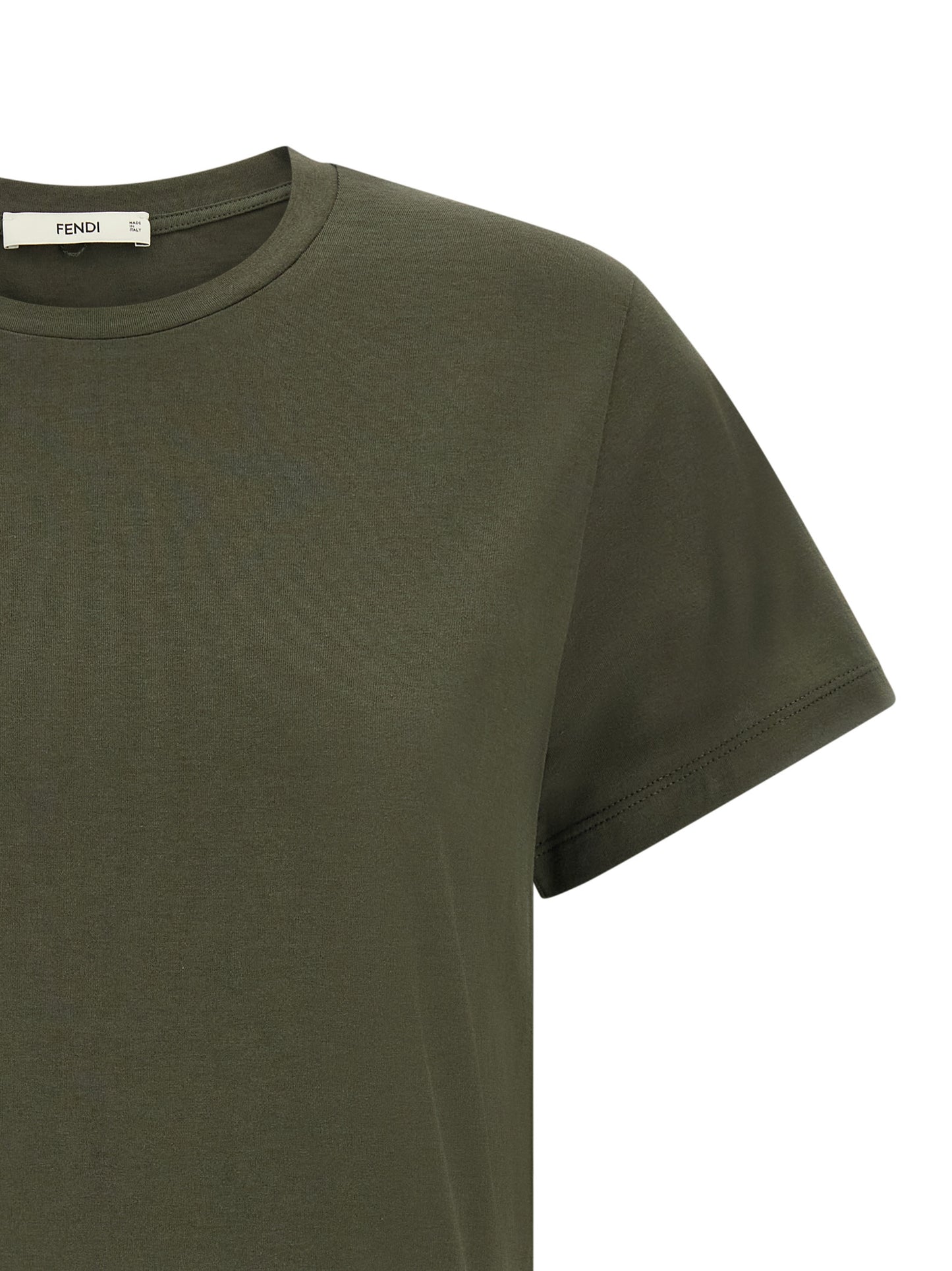 Camiseta Fendi De Algotn Bicolcx Con Tedñldo En Lavado