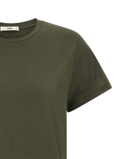 Camiseta Fendi De Algotn Bicolcx Con Tedñldo En Lavado