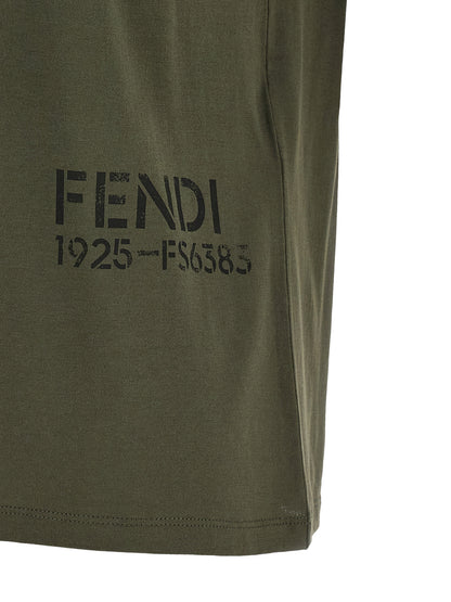 Camiseta Fendi De Algotn Bicolcx Con Tedñldo En Lavado