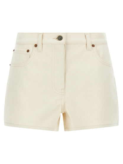 Valentino Garavani Beige Classic Cotton Bermuda Shorts